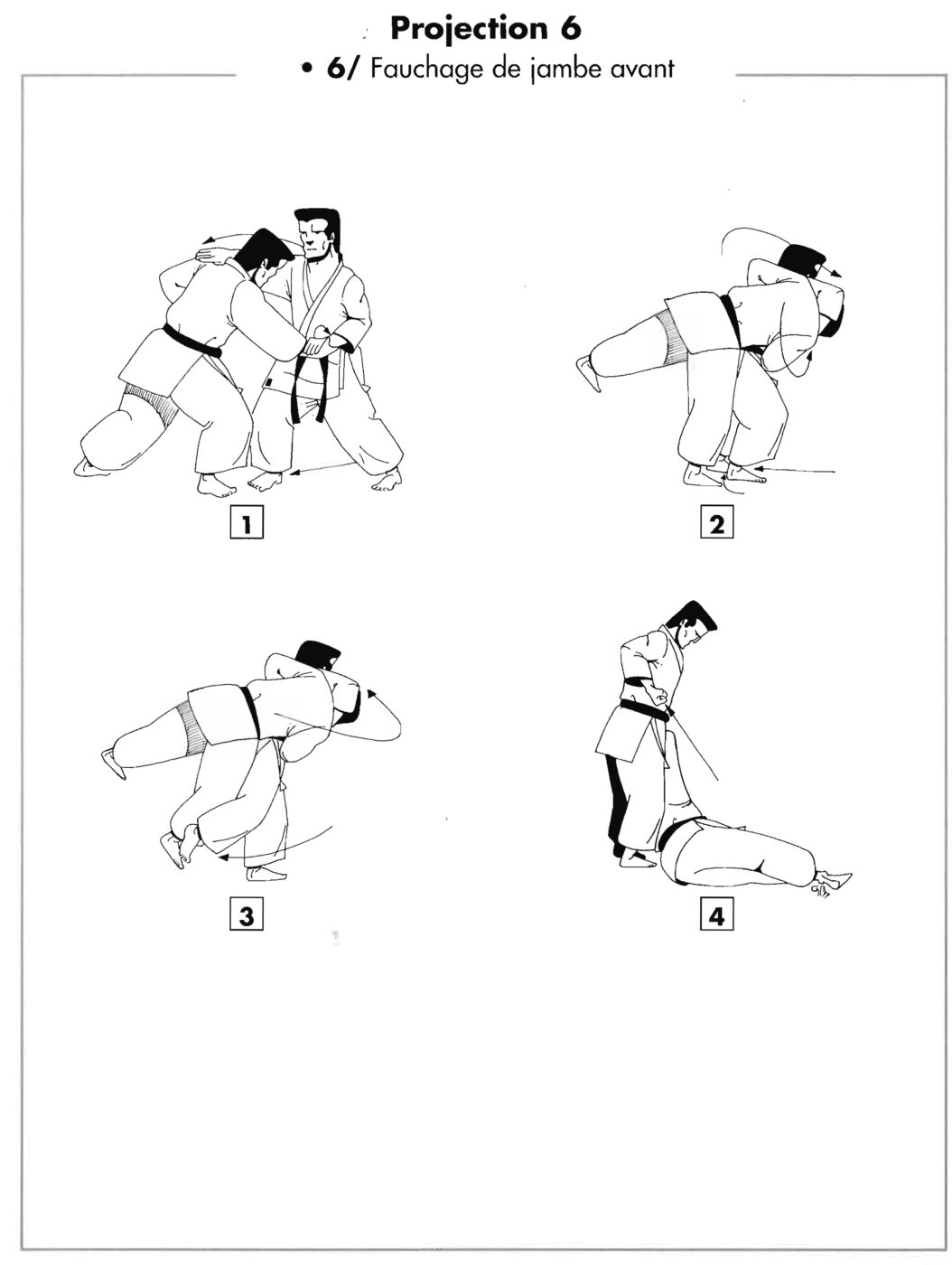 Projection 6 : harai goshi – fauchage de jambe avant